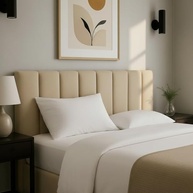 Cabeceira Cama Box Casal 7 Módulos Estofada Modular Bege | Design Moderno e Conforto Total - imagem 3