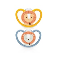 Chupetas Space Silicone Boy S2 - Kit com 2 Unidades para Bebês (6-18 Meses), Azul - imagem 1