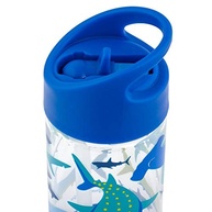 Garrafa Infantil Flip Top com Canudo - 293ml, Livre de BPA, Design Tubarão - Ideal para Escola e Viagens - imagem 5