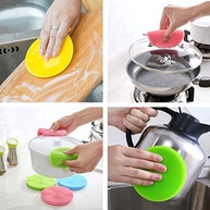 Esponjas de Silicone Reutilizáveis - 6 Unidades com Escova Dupla Face, Sem BPA, Resistentes ao Calor - imagem 4