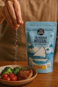 Sal Marinho Integral Fino de Mossoró BR Spices, Natural, 500g - imagem 4