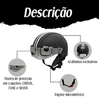 Capacete Coquinho BR 101 Premium com Viseira Silver: Estilo e Segurança para sua Scooter Elétrica, Bike e Skate - imagem 4