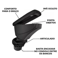 Apoio de Braço Premium para EcoSport 2013-2017: Conforto e Estilo em Tecido Preto - imagem 4