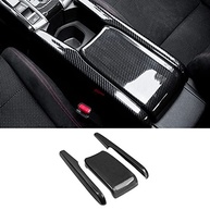 Kit 3 Peças Fibra de Carbono: Console Central e Apoio de Braço para Honda Civic 10ª Geração (2016-2021) - imagem 2
