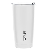Copo Térmico Wolff 600ml Aço Inox - Parede Dupla com Tampa Branca para Viagem - imagem 2