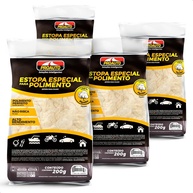 KIT 4 Estopas Especial para Polimento 100% Algodão Branca Proauto 200g - Acabamento Impecável sem Riscos - imagem 1