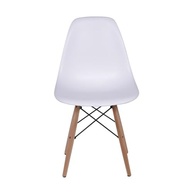 Cadeira de Jantar Eames Eiffel Branca em Polipropileno com Base em Madeira – Design Moderno e Confortável - imagem 5