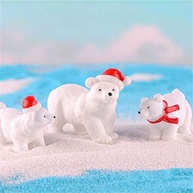Estatueta de Urso Polar em Resina Branca - Decoração DIY e Miniaturas para Mesa e Jardim - imagem 5