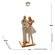 Figura Decorativa Família em Resina Branca 9x6x20cm - Wolff Casa - imagem 3