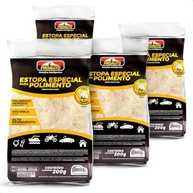 KIT 4 Estopas Especial para Polimento 100% Algodão Branca Proauto 200g - Acabamento Impecável sem Riscos - imagem 2