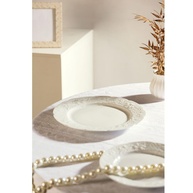 Conjunto 6 Pratos Rasos Wolff Vendange: Porcelana Limoges Branca - imagem 2