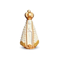 Nossa Senhora Aparecida Pérola 10cm - Imagem Sagrada em Resina Branca para Decoração e Devoção - imagem 1