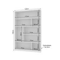 Estante Seattle: Kit 2 Livrarias 180cm Branco - imagem 2
