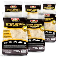 KIT 6 Estopas Especiais para Polimento em Algodão Branco Proauto 200g - Alta Performance - imagem 2