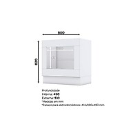 Balcão de Cozinha Henn Americana 80cm Branco - imagem 2