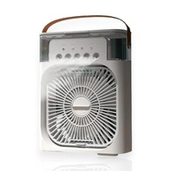 Ventilador Portátil Mesa Silencioso 3 Velocidades + Umidificador LED 5V Branco - imagem 2