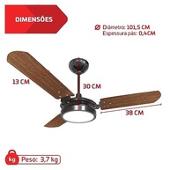 Valen Led 127V Branco Frio Preto/Mogno – Iluminação Moderna com Design Premium - imagem 3