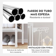 Arara Armário com Sapateira e Cabideiro em Branco – Organize seu Espaço com Estilo - imagem 5