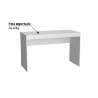 Kit Escritório Completo: Mesa e Estante Bali Branco - imagem 2