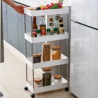Carrinho Organizador Multiuso 4 Cestos Slim para Cozinha e Banheiro Branco - imagem 3