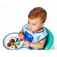 Babador Impermeável com Bolso Coletor - Coleção Zoo Clingo, Branco - imagem 5