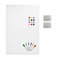 Kit Mural Branco de Metal com Ímãs e Canetinhas Coloridas - 50x80cm com Fixação Sem Furos - imagem 2