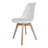 Cadeira Saarinen Wood CX1 - Base Fixa em Polipropileno Branco | Design Moderno e Conforto Duradouro - imagem 1