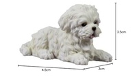 Estatueta de Resina Decorativa Cachorro Terrier Maltês Branco - Decoração Elegante para Casa - imagem 4