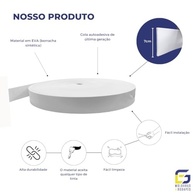 Moldura Rodameio Eva Autocolante Branco 7cm x 5mm - 5 Metros | Decoração Fácil e Elegante - imagem 3
