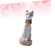 Estátua de Gato Branco em Resina - Decoração Criativa e Charmosa para Mesa - imagem 4