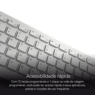 Teclado e mouse sem fio Dell Pro — KM5221W Branco - imagem 5
