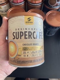 Supernutrition Supercafé Desincha, Chocolate Branco, Suplemento Alimentar em Pó, 220g - imagem 3