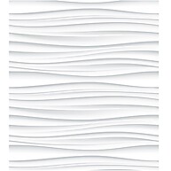 Papel de Parede 3D Ondas: Cinza e Branco - imagem 2