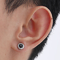 Brincos Zircônia Vnox: Elegância em Preto e Branco - imagem 2