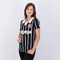 Polo Corinthians Retrô Feminina: Preto e Branco! - imagem 2