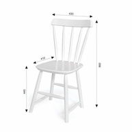 Cadeiras de Madeira Maciça Gardênia: Elegância em Branco - imagem 2