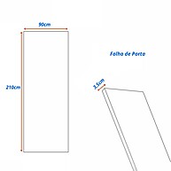 Porta de Madeira Lisa 210x90cm MGM: Elegância em Branco - imagem 2