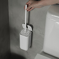 Kit Banheiro Completo: Lixeira + Escova - Branco - imagem 2