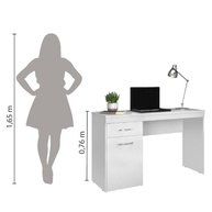 Escrivaninha com 1 Porta e 1 Gaveta Vitória New Branco - Design Moderno e Funcional para Seu Espaço - imagem 5