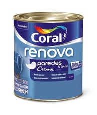Tinta Coral Renova Fosco Branco 0,8L: Acabamento Impecável em Paredes e Tetos - imagem 2