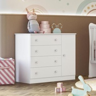 Cômoda Sapateira Infantil Doce Sonho 2561 Qmovi Branco - Organização e Estilo no Quarto da Criança - imagem 2