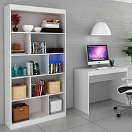 Estante Livreiro Chico Branco - Design Moderno e Espaçoso para Ambientes Residenciais - imagem 3