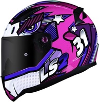 Capacete LS2 FF353 Rapid Khan Fucsia/Rosa e Branco - Segurança e Estilo para Sua Pilotagem - imagem 2