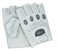 Riparo Motorsports Luvas masculinas de couro sem forro para motociclismo, Branco, Medium - imagem 2