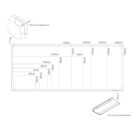 Quadro Branco com Moldura em MDF Revestido Alumínio Soft Prime STALO 180x90 - Superfície Brilhante e Design Moderno - imagem 4