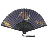 Leque de Madeira Oriental Japonês Estampado - Refrescante e Elegante (Branco Cerejeira) - imagem 5