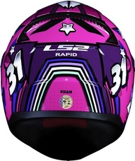 Capacete LS2 FF353 Rapid Khan Fucsia/Rosa e Branco - Segurança e Estilo para Sua Pilotagem - imagem 3