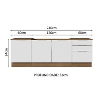 Cozinha Compacta 240cm Stella Madesa: Rustic & Branco - imagem 2