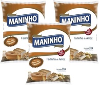 KIT 3 Farinha de Arroz Branco Sem Glúten 1kg - Maninho - imagem 1