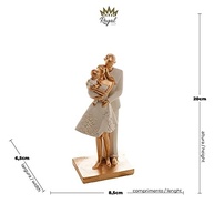 WOLFF - Figura Decorativa Família Unida em Resina Branco 9x7x20cm | Decoração com Sentido e Estilo - imagem 4
